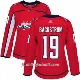 Dame Ishockey Washington Capitals Tröja Nicklas Backstrom 19 Adidas 2017-2018 Röd Authentic